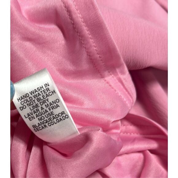 Entro Women’s Pink Ruffle Sleeve Dress Size Large NEW - Picture 8 of 8